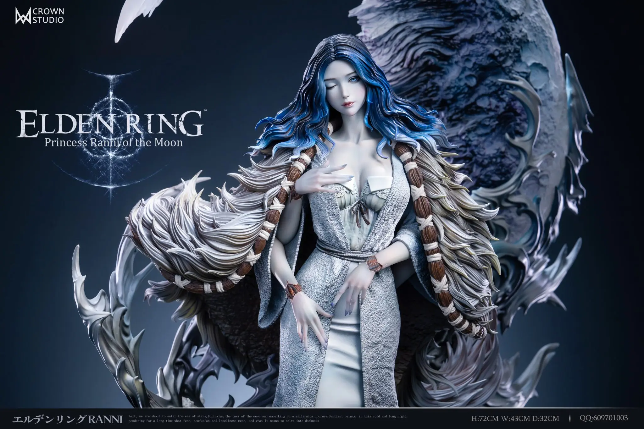 Crown Studio Unveils Elden Ring Ranni 1/4 Scale Figure with LED Moon