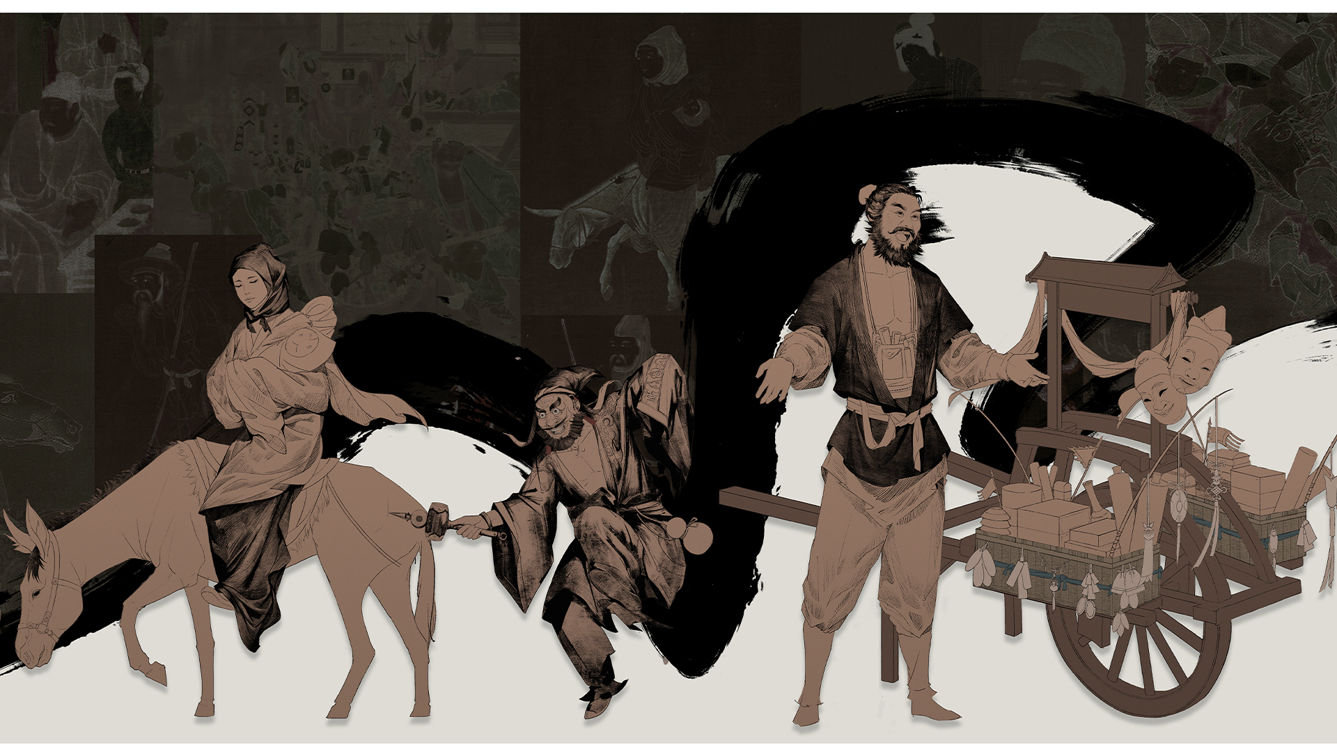 NPCs following daily routines in a bustling town