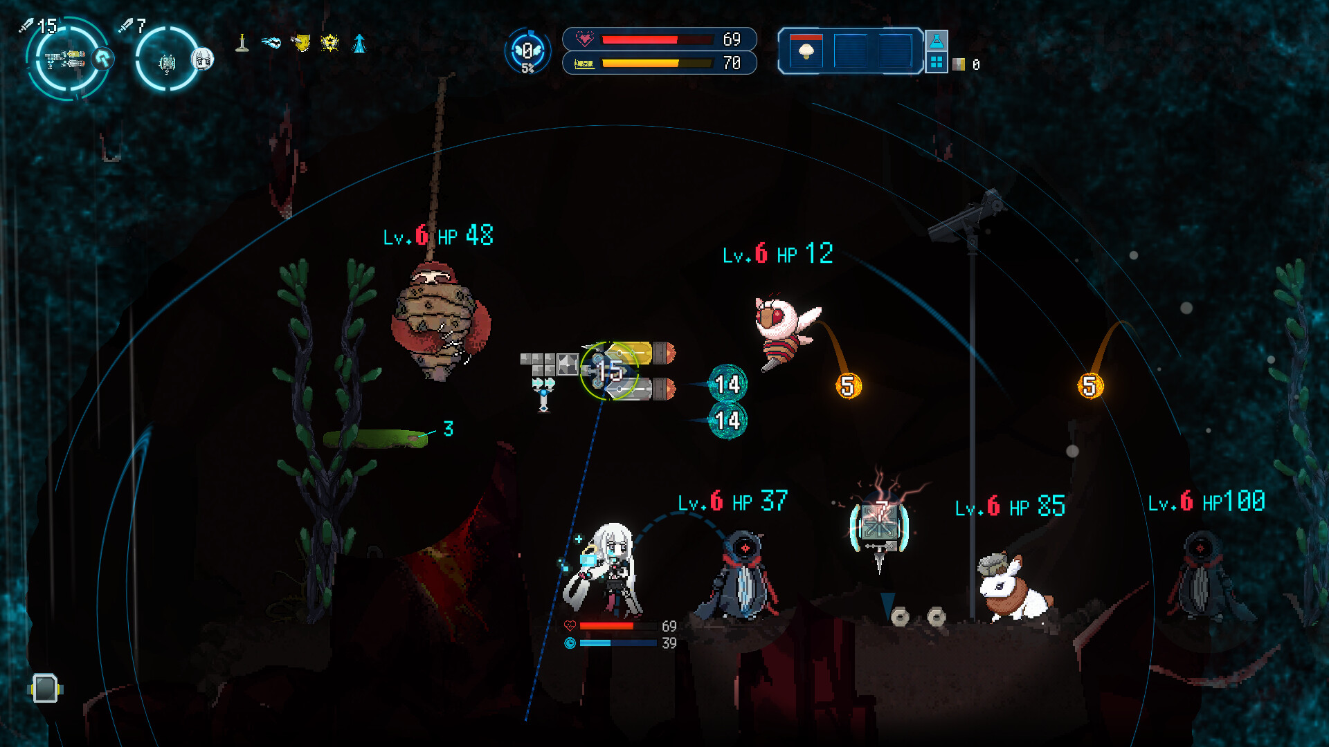 Time-stop combat mechanic in action