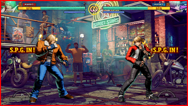 Fatal Fury City of the Wolves gameplay showing Terry vs Rock
