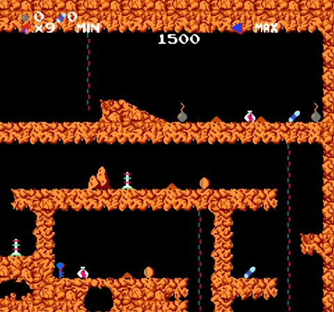 Spelunker Famicom gameplay