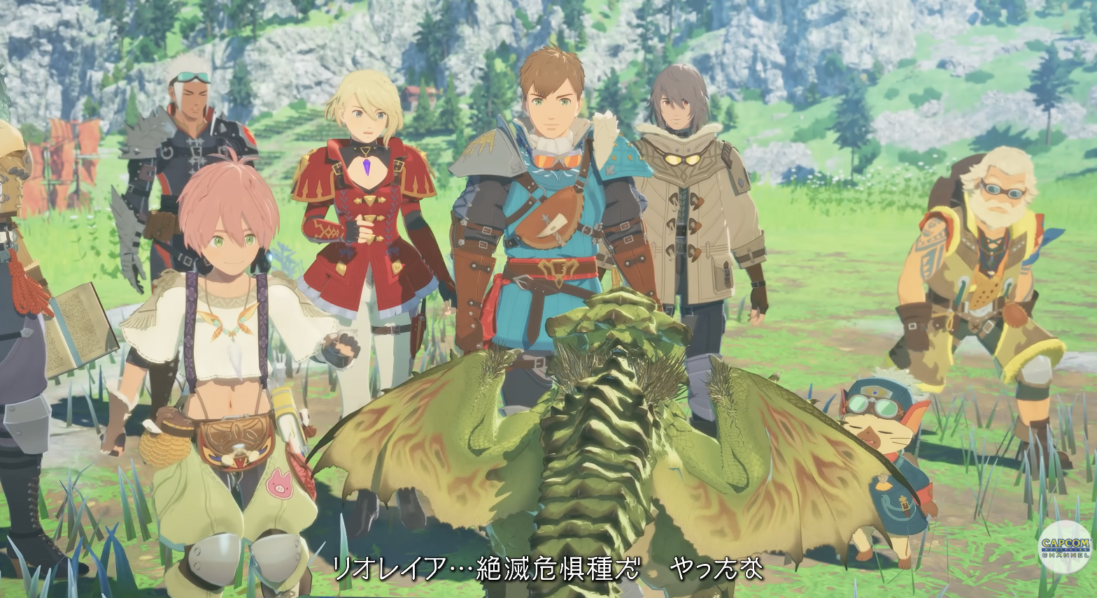 Protagonist bonding with Monstie