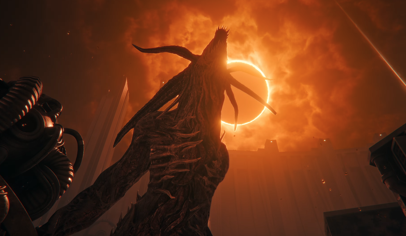 A towering boss enemy