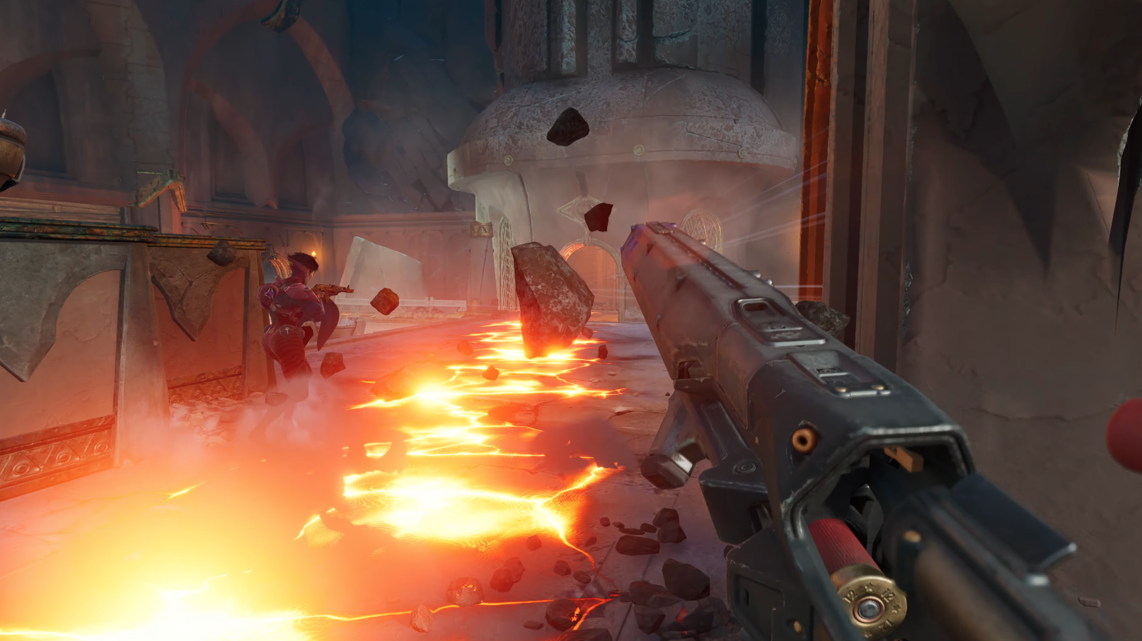 Team battle showcasing mounted cavalry charge