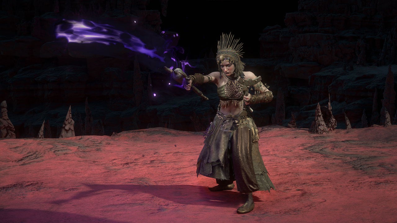 Path of Exile 2 Witch class in action