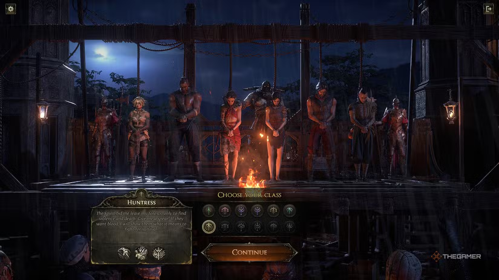 Path of Exile 2 Huntress class showcasing spear combat