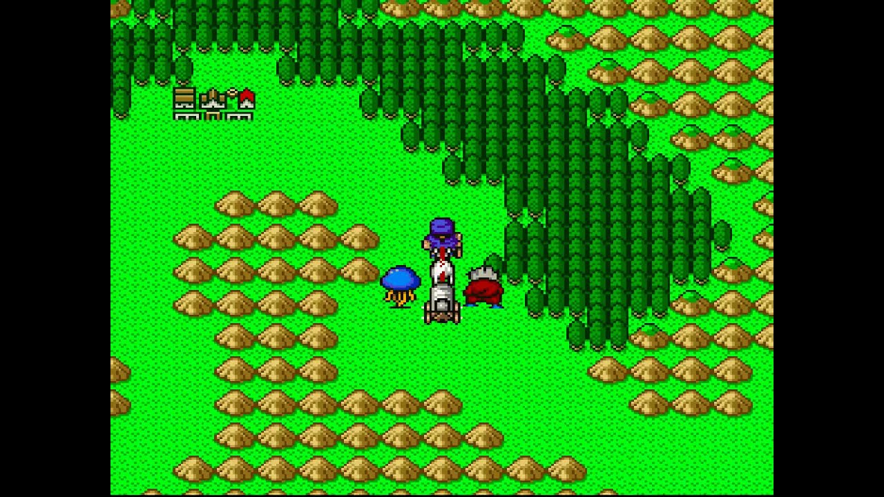 Exploring the overworld with recruited monsters in your party