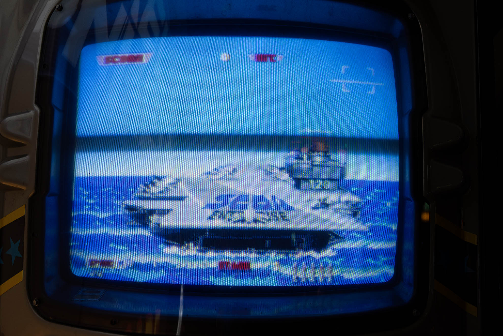 After Burner gameplay showing missile lock