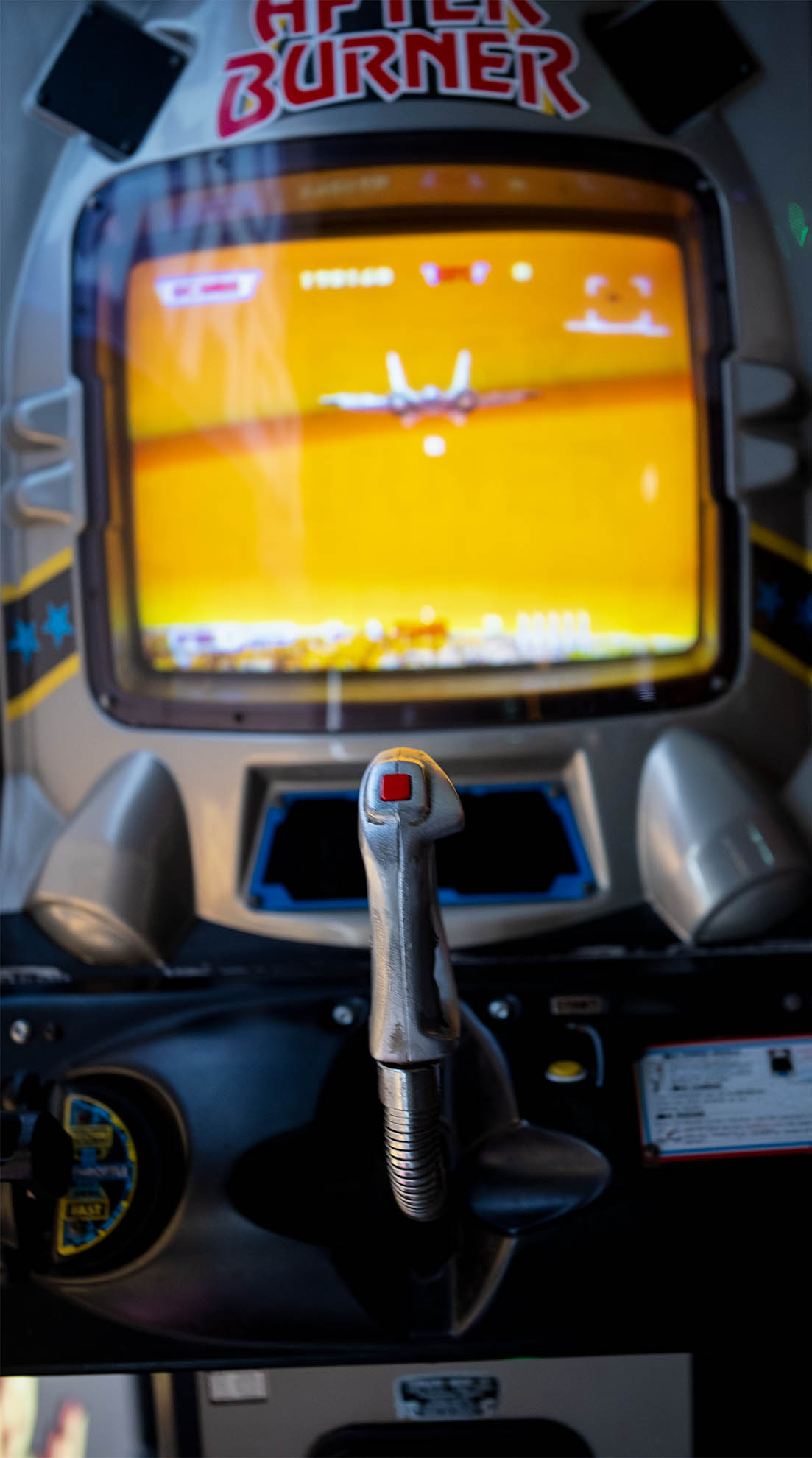 After Burner gameplay with HUD