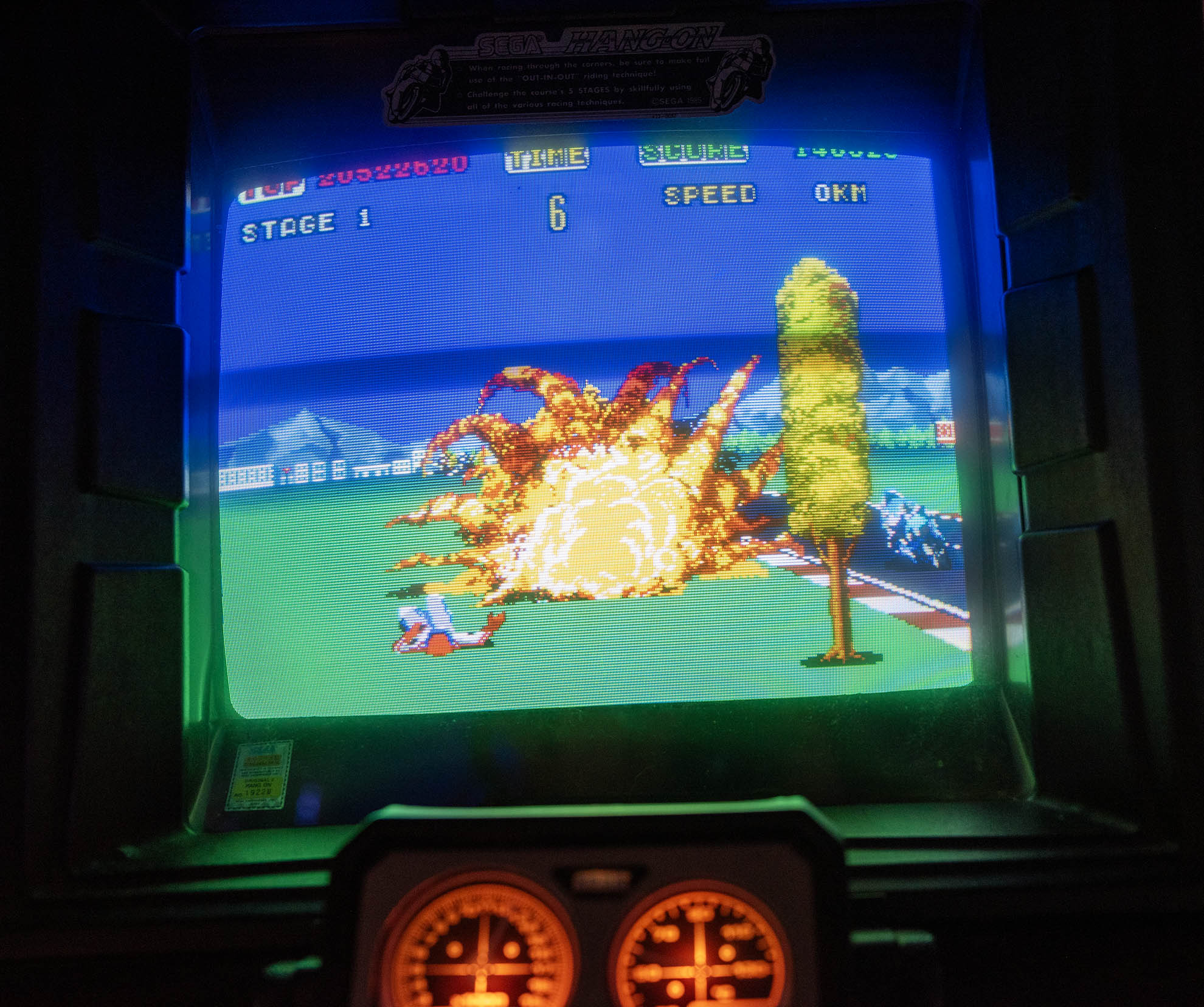 Hang-On gameplay Alps stage