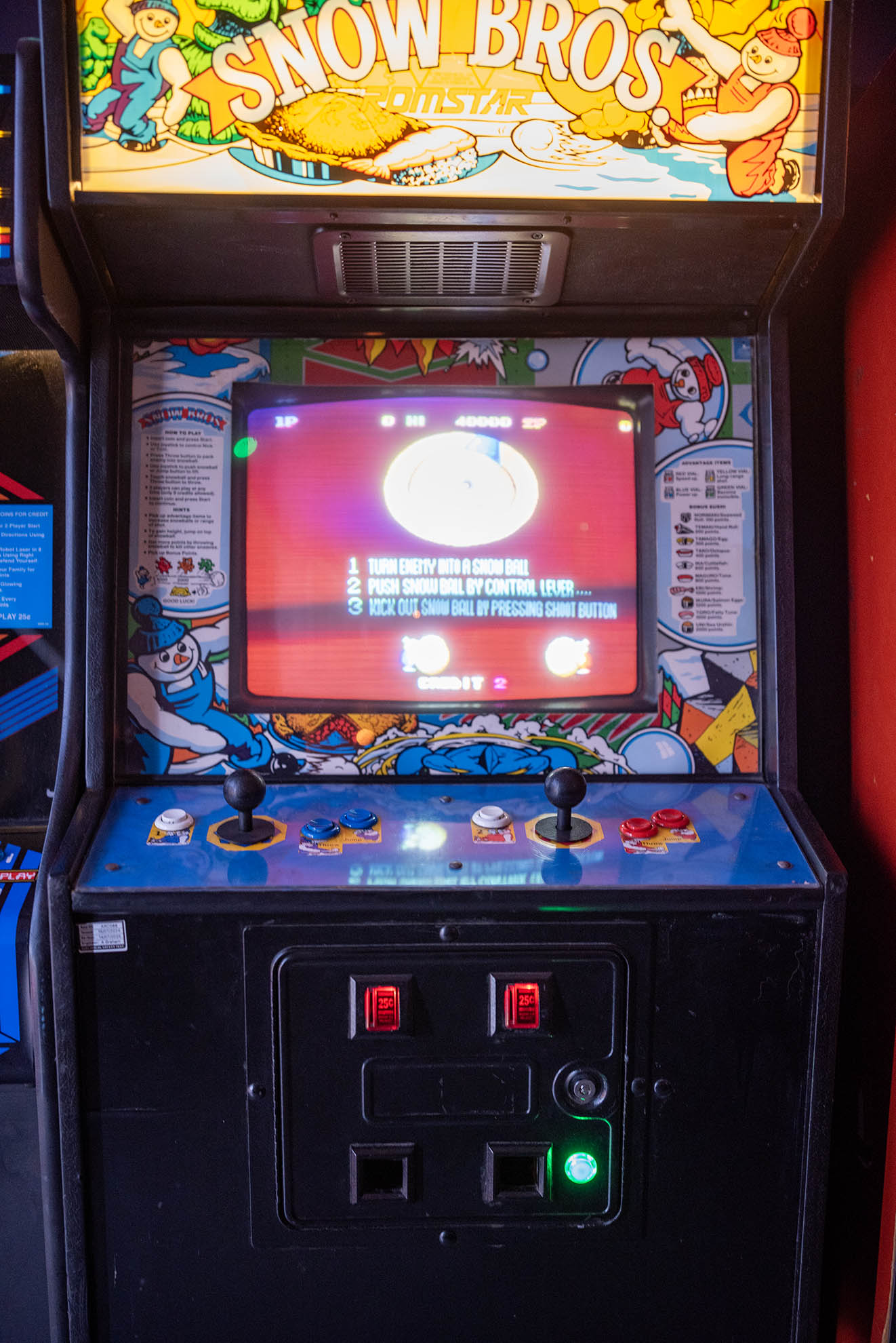 Snow Bros upright cabinet