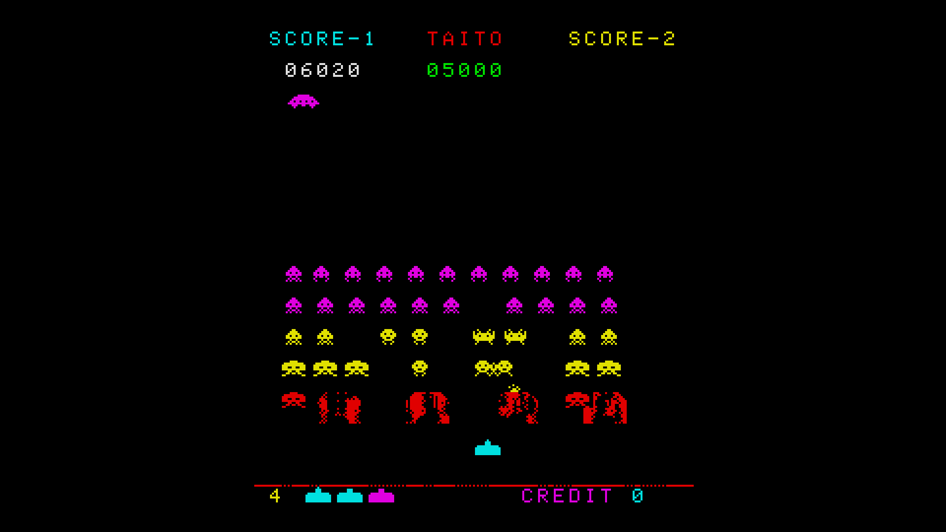 Space Invaders Part II dense invader formation