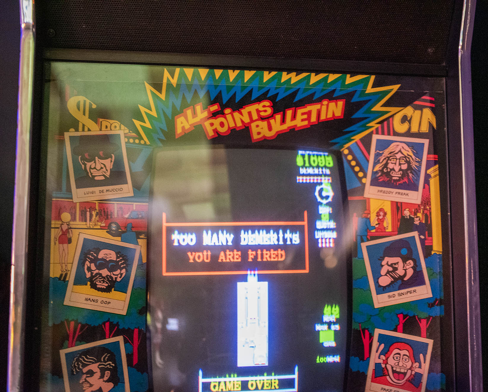 APB gameplay screenshot showing overhead city view