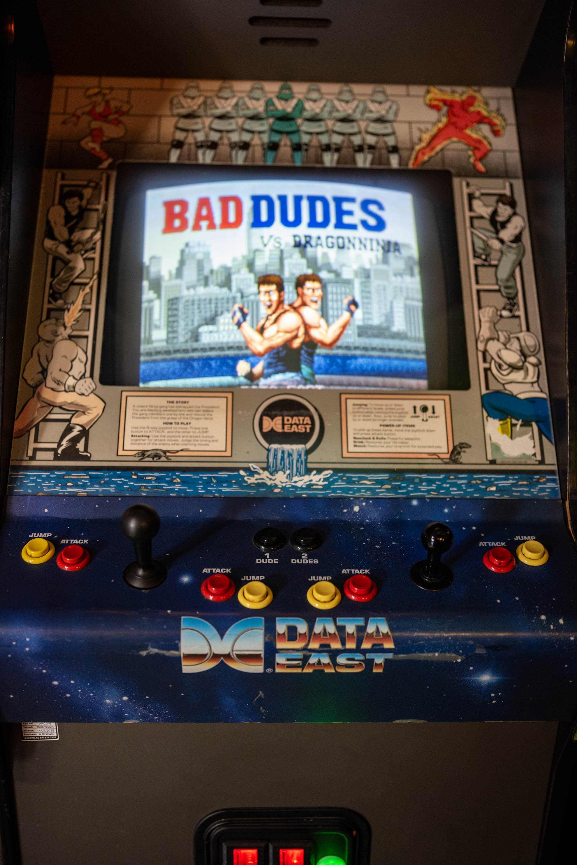 Bad Dudes arcade cabinet at The Pixel Bunker