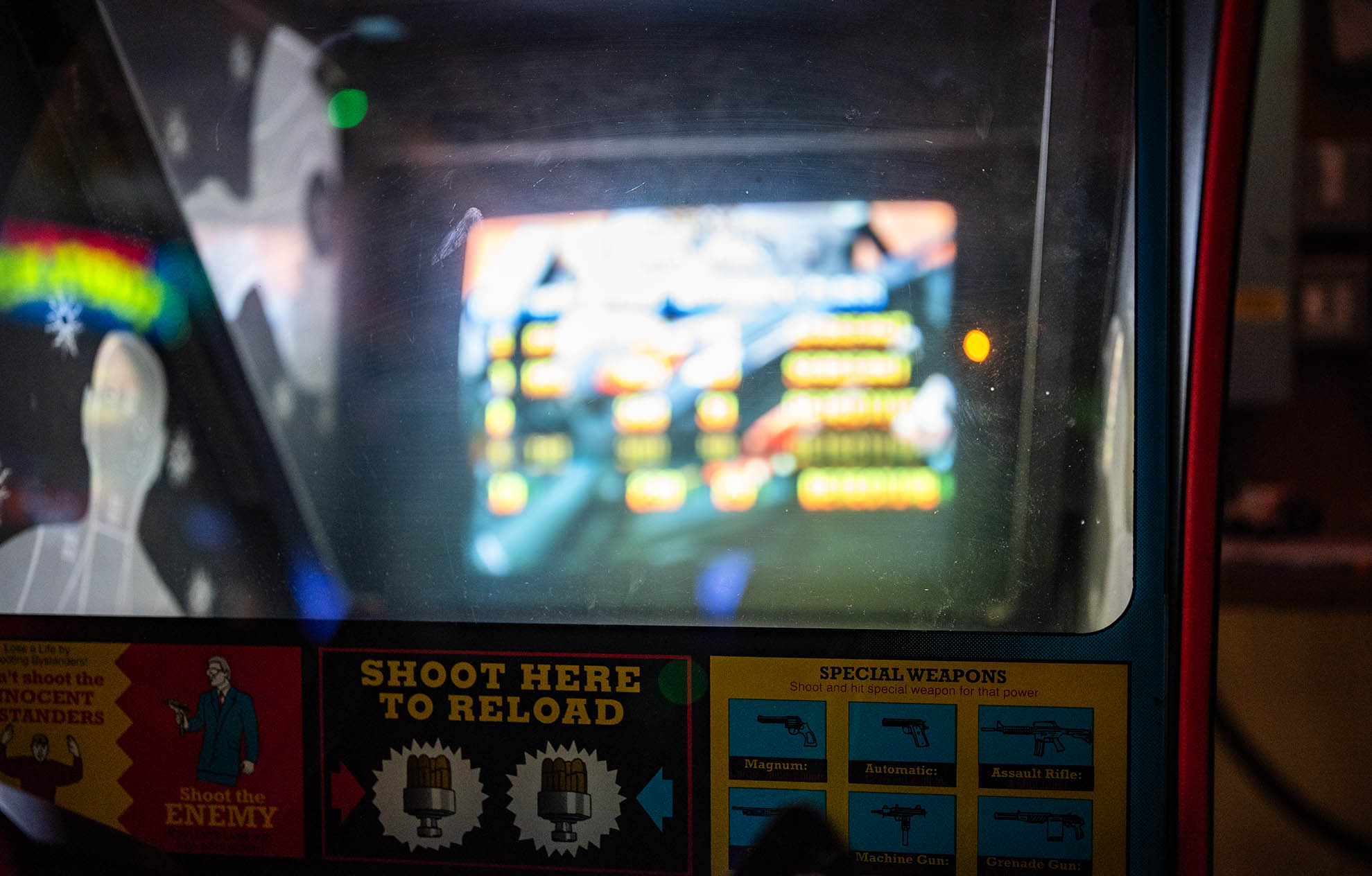 Cabinet gameplay display