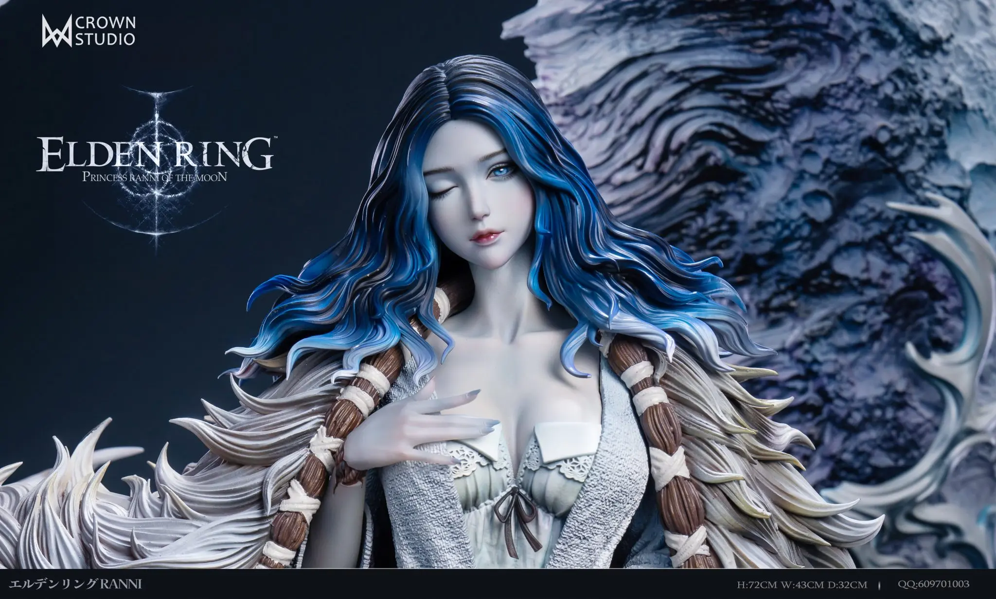 Crown Studio Elden Ring Ranni figure with LED moon detail