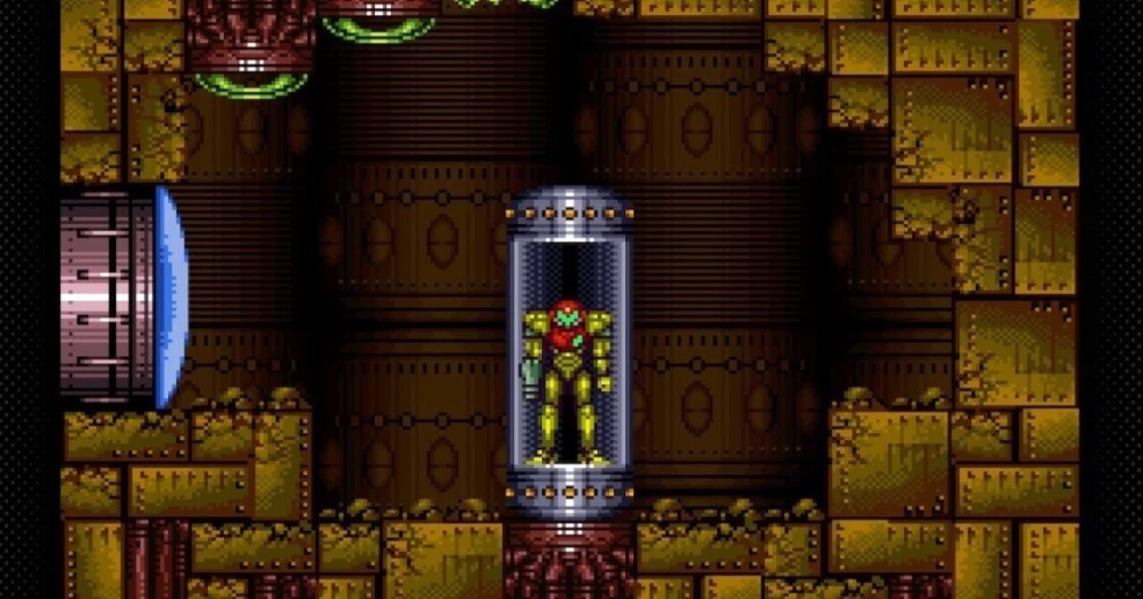 The Golden Statues guard the path to Tourian