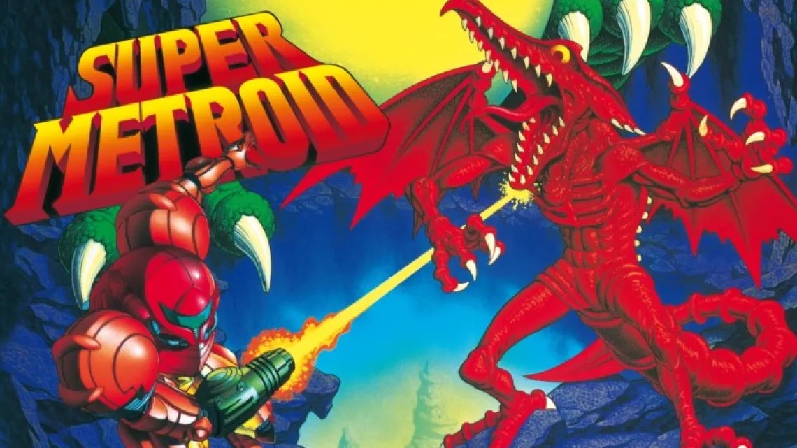 North American box art featuring Samus battling Ridley