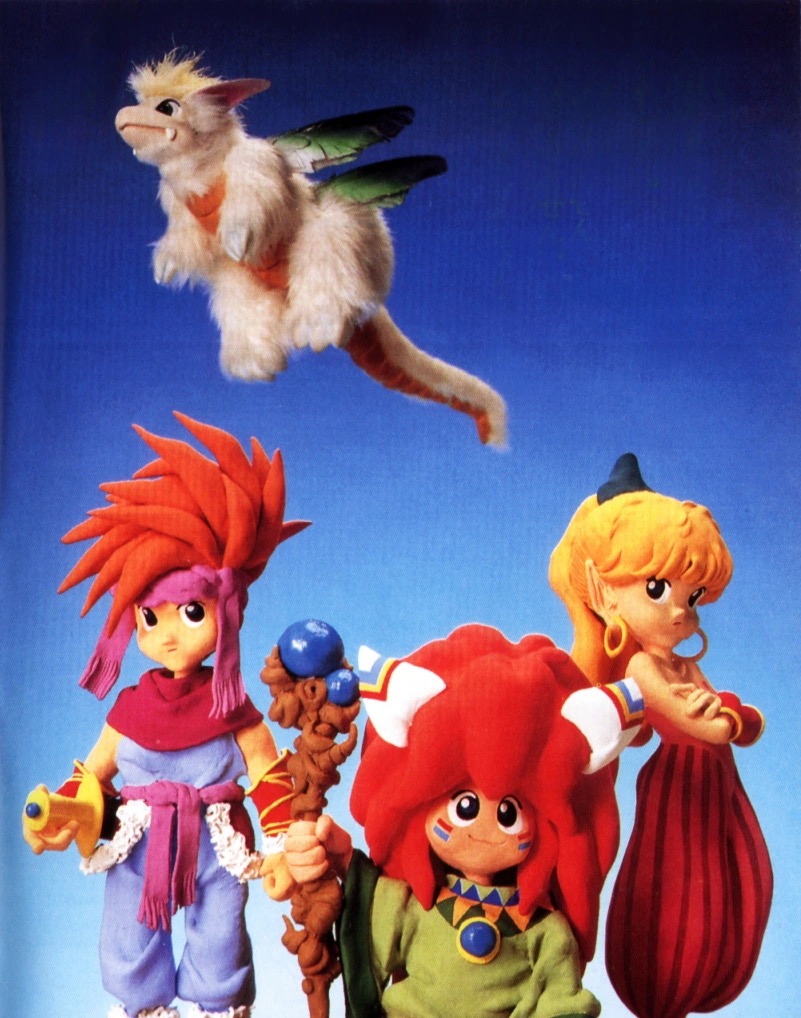 The three heroes with Flammie