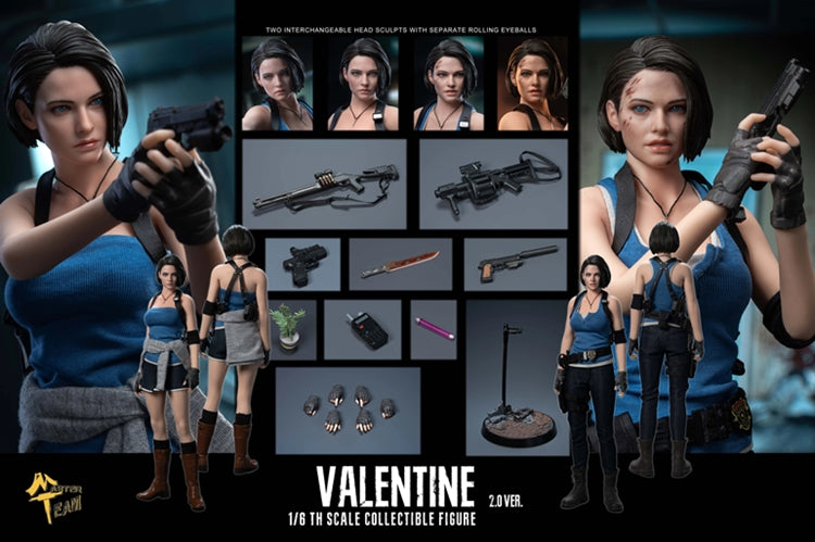 Complete figure package showing both outfits and all accessories