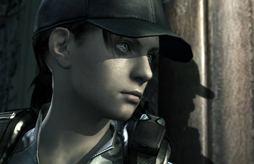 Gameplay screenshot showing Chris and Sheva in action