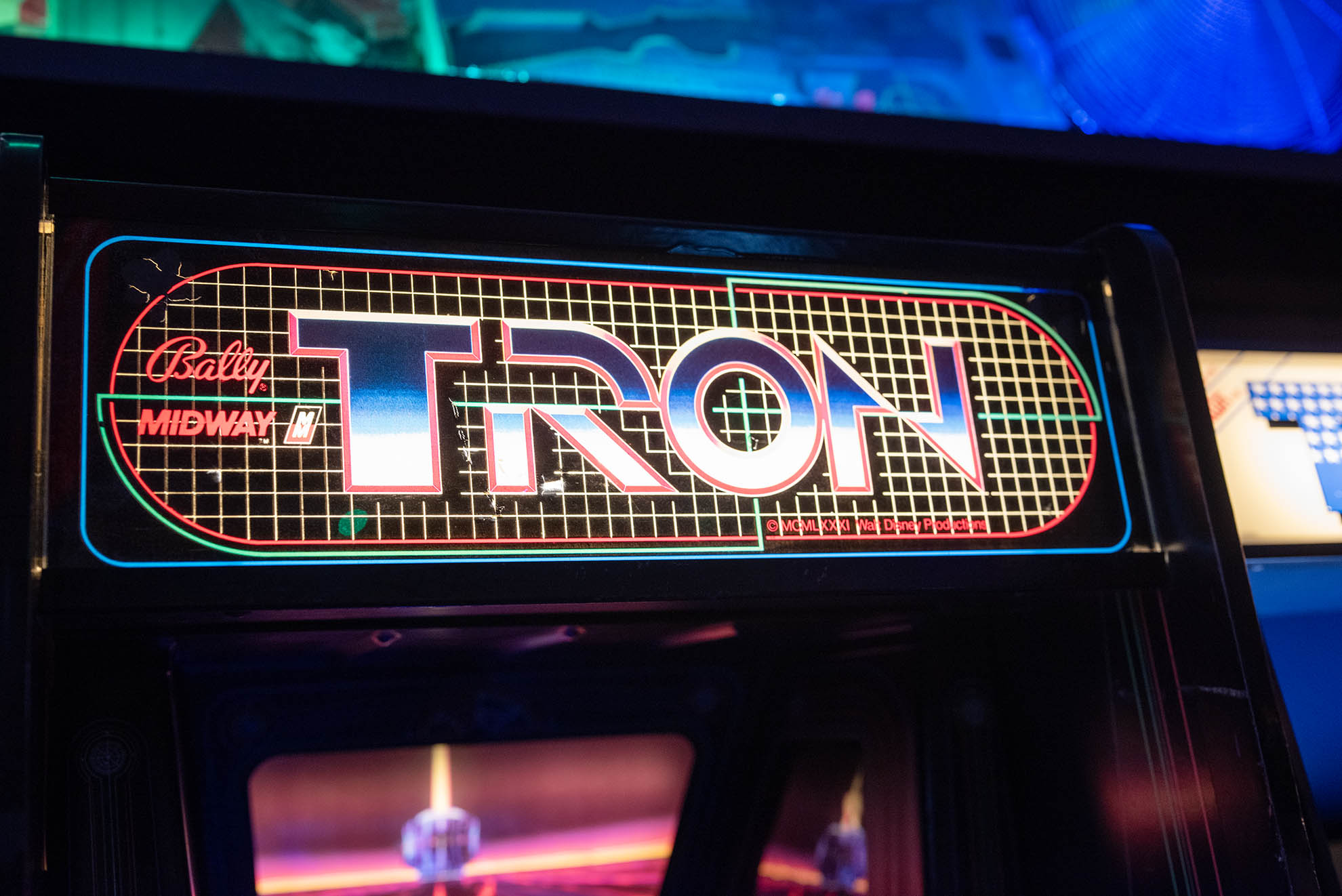 TRON arcade cabinet