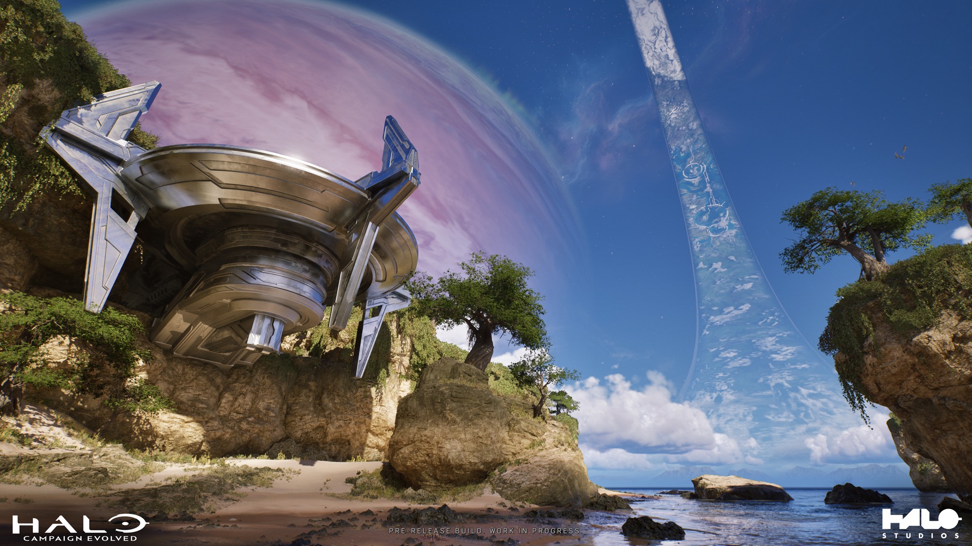 Forerunner structure on Halo ring